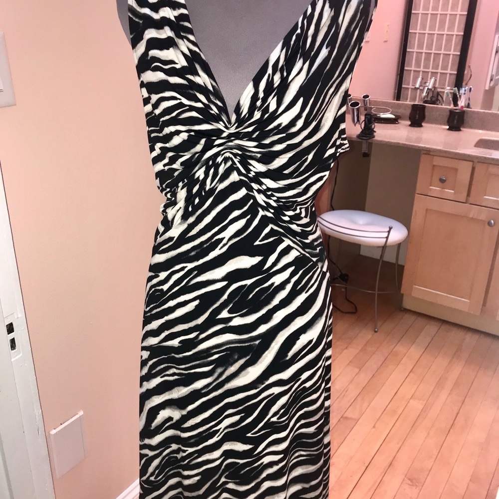 Victor Alfaro Zebra print dress, size medium.